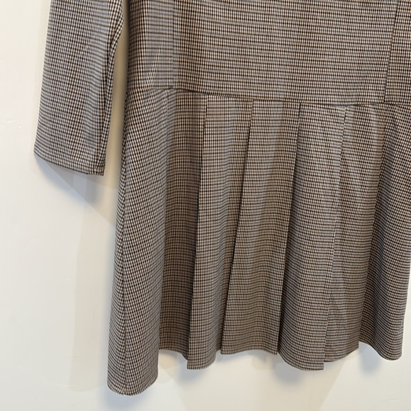 & OTHER STORIES Collared Check Long Sleeve Mini Dress - Picture 6 of 9